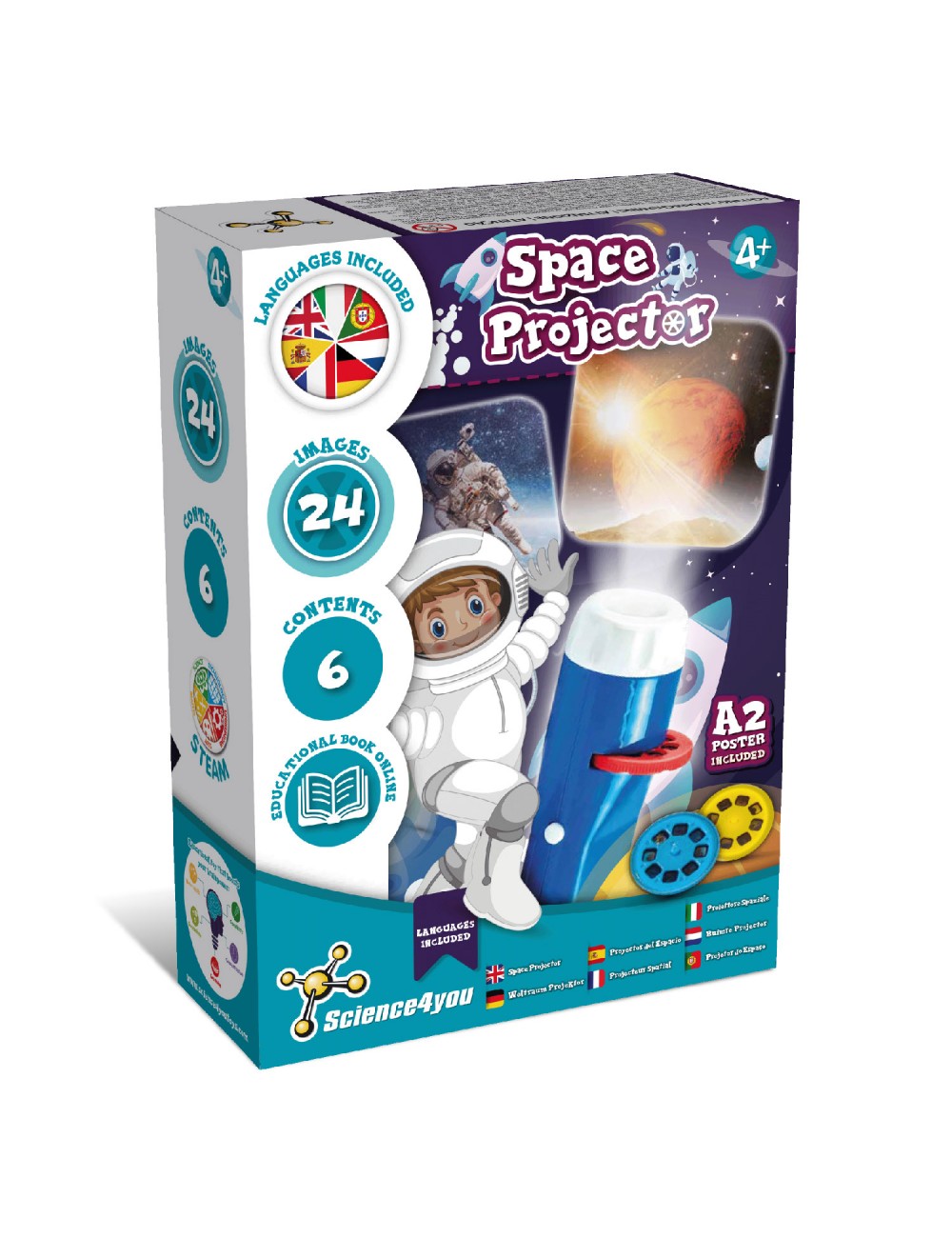 Linterna Proyector Infantil Disco Con Figuras Didáctico - Opaa!