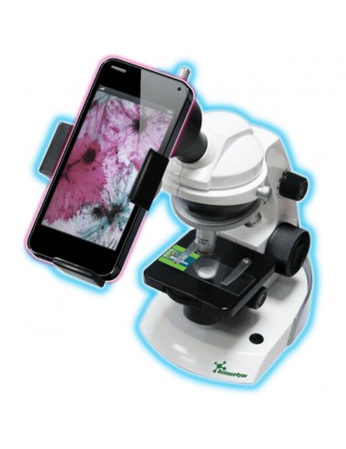 Smart Microscope, Microscopio Inteligente con Soporte para Smartphone y  Muestras Preparadas, Tecnologia para Niños